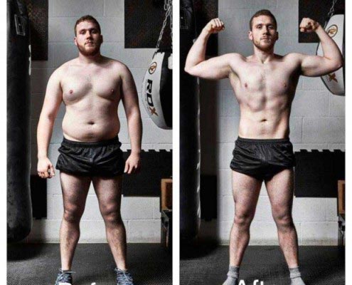 CJ - Before and after his training blitz